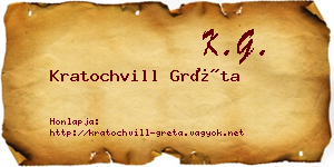 Kratochvill Gréta névjegykártya